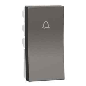 Schneider Electric Miluz ZeTa 6A 1 Module Warm Grey Bell Push, MZBP1M_WG
