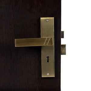 Homexpert Sierra Stainless Steel Antique Brass Finish 6 Lever Heavy Duty Mortise Door Lock Set