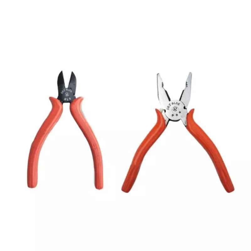 Sky Blue 2 Pcs 7.8 inch Lineman Plier Combo, SBE_PLIER_COMBO_MOD_00675