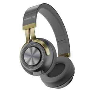 Hammer Bash 2.0 Grey Wireless Bluetooth Headphone with 8hrs Playtime, Mic & Deep Bass