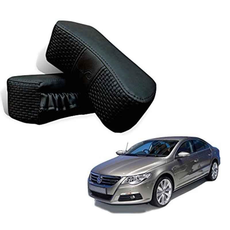 Kozdiko 2 Pcs Memory Foam Black Car Vastra Neck Rest Cushion Set for Volkswagen Passat, koz_5228