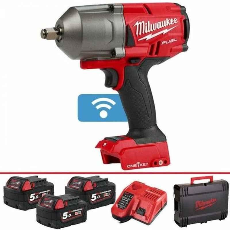 Milwaukee High Torque Cordless Impact Wrench Kit, M18ONEFHIWF12-503X, Fuel, 18V, 3/4 inch