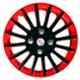 Auto Pearl 4 Pcs 15 inch ABS Black & Red Wheel Cover Set for Maruti Suzuki Ertiga with Retention Ring