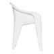 Supreme Futura Milky White Chairs With Arm (Pack of 2)