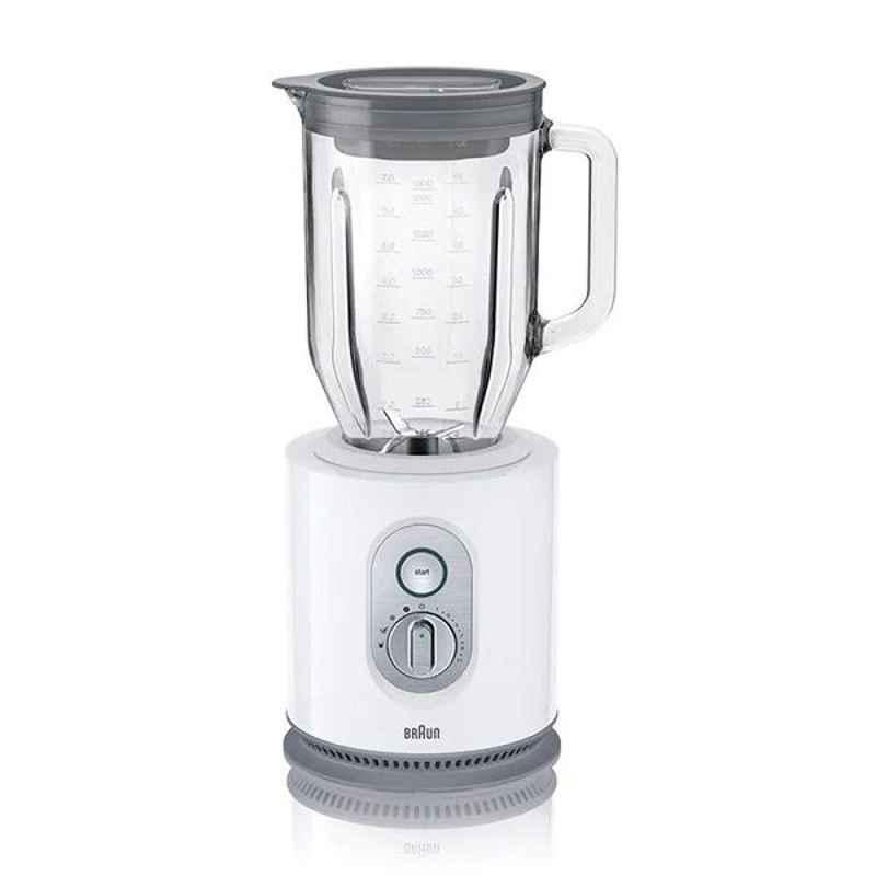 Braun Identity Collection 1000W Glass White Jug Blender, JB5160WHITE