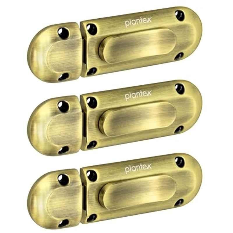 Plantex Zinc Brass Antique Door Baby Latch Lock for Home & Office, SH-88 (Pack of 3)