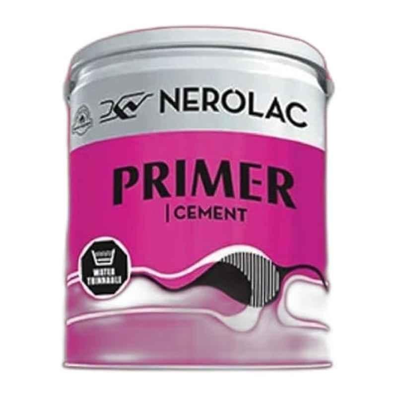 Nerolac 4 Litre White Water Based Cement Primer with FastDrying, Low VOC & Non Toxic