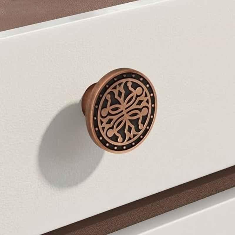 Plantex Knobs for Drawer/Round Drawer Knobs/Knobs for Cabinets/Pull-Push Knobs for Kitchen/Bedroom Drawer DTK-301, Antique Copper