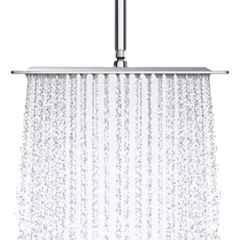 IRIS 12 inch Stainless Steel 304 Curve Overhead Shower with 15 inch Arm