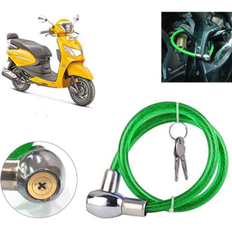 Auto Pearl PVC & Plastic Green Heavy Duty Cable Lock for Pleasure Plus, 194