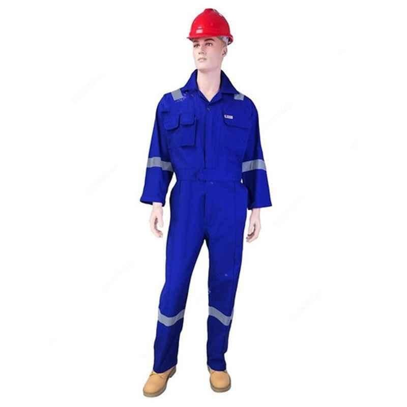 Empiral Comfort C E306052102 100% Cotton Royal Blue Safety Coverall, Size: M