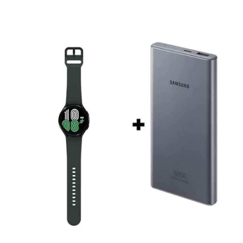 Samsung Galaxy 4 44mm 1.5GB/16GB Green Fitness Tracker Smart Watch with 10000mAh Power Bank Set, SM-R870