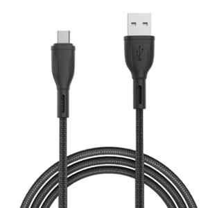 Portronics Konnect Plus Micro 1.2m Black Micro USB Cable, POR 1027