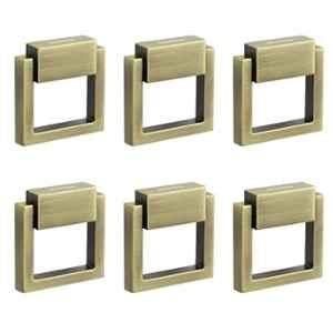 Plantex 2 inch Zinc Brass Antique Drawer Kadi for Home & Office, SH-358 (Pack of 6)
