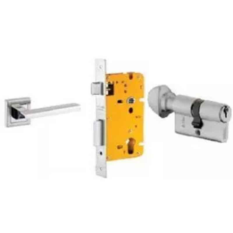Dorset ML Series Piera 60mm Stainless Steel Silver Chrome Finish Door Handle Lock Set with Knob & Key