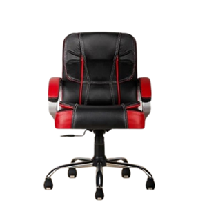 CELLBELL C102 Watson Leatherette Medium Back Red & Black Executive Chair