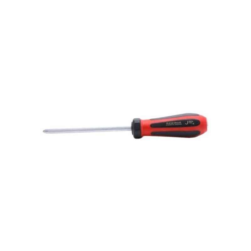 Jetech 150mm Silver, Red & Black Go Through Phillips Slotted Screwdriver, JET-GTH6-125+