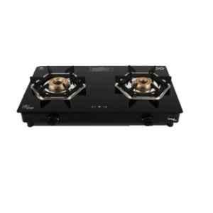 Sigri-Wala Titan 2 Burner Toughened Glass Black Automatic Gas Stove