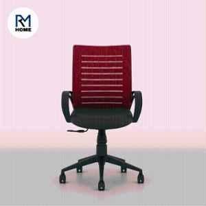 RM HOME Aura PU Moulded Cushion Medium Back Red Executive Chair