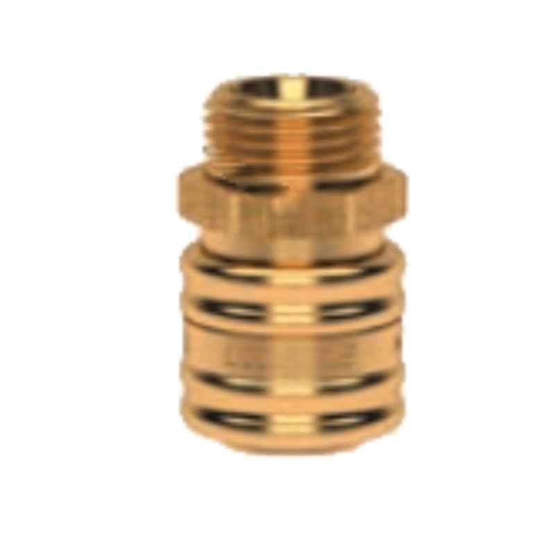 Ludecke ESO14A G 1/4 Single Shut-off Male Thread Quick Connect Coupling