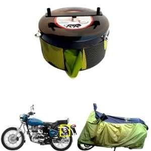 Bike Blazer Military Green Nylon Taffeta Universal Size Semi-Automatic Bike Body Cover for Royal Enfield Thunderbird 350 & Bullet Trials 500