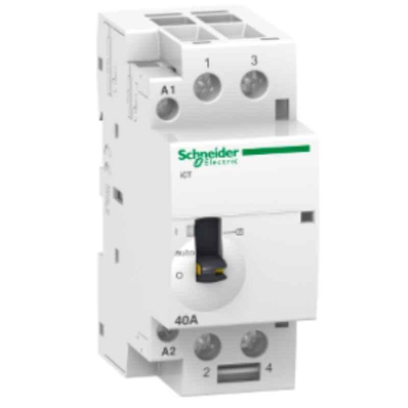 Schneider Acti9 220-240V 2NO White 2 Pole Contactor, A9C21642