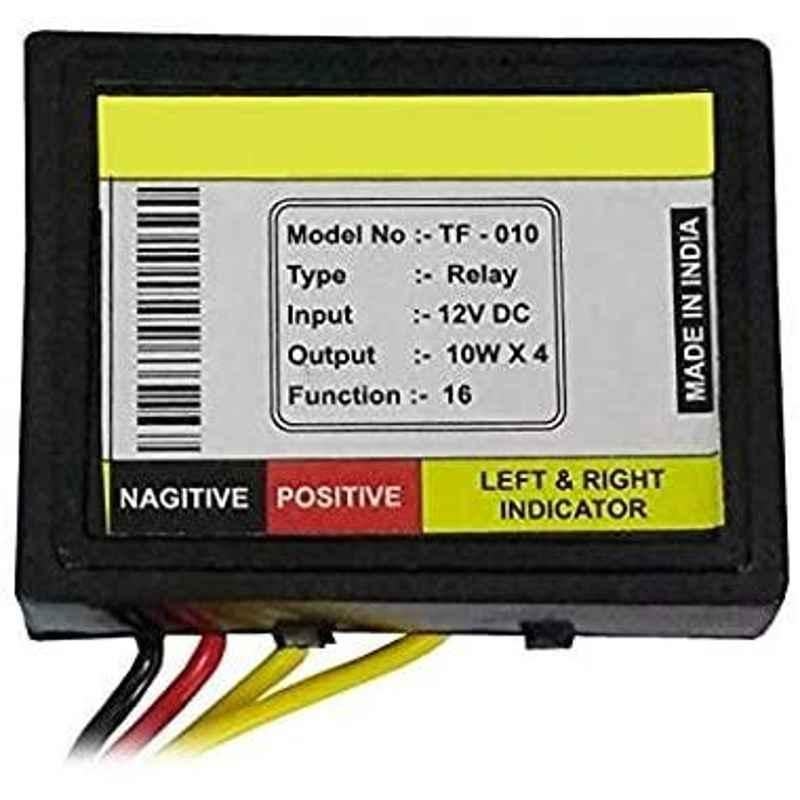AOW Universal Bike Hazard Flasher, Waterproof 16 Patterns Flasher Relay for LED/Bulb Indicators f-8
