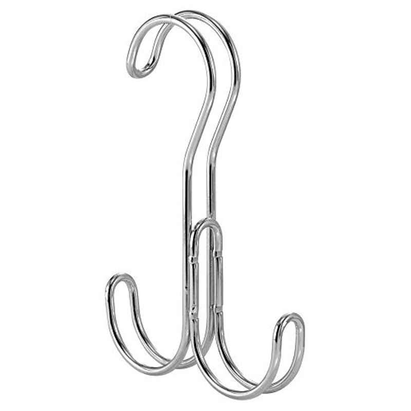 iDesign Classicco Stainless Steel Chrome Hook Rod with 2 Hooks, 6510