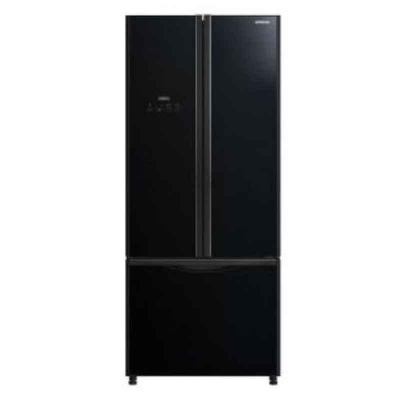 Hitachi 565L Glass Black French Bottom Freezer Refrigerator, RWB710PUK9GBK