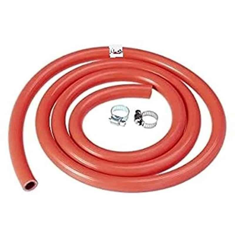 Abbasali New 150cm Flexible Gas Pipe Tubing Quick Connect/Disconnect Hose Assembly Rubber Natural Liquefied Gas Stove Water Heater Gas Tube With 2 Fittings (Orange)