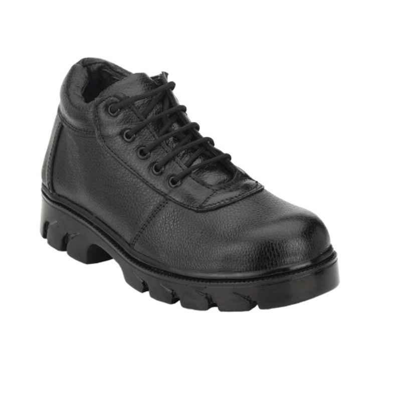 Rigau 1084 Black Leather Steel Toe Work Safety Shoes, Size: 10