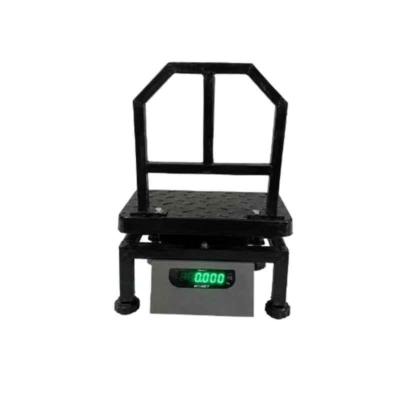 Monet 12x12 inch 150kg Mild Steel Platform Weighing Scale with Dual Display & 2 Days Battery Backup