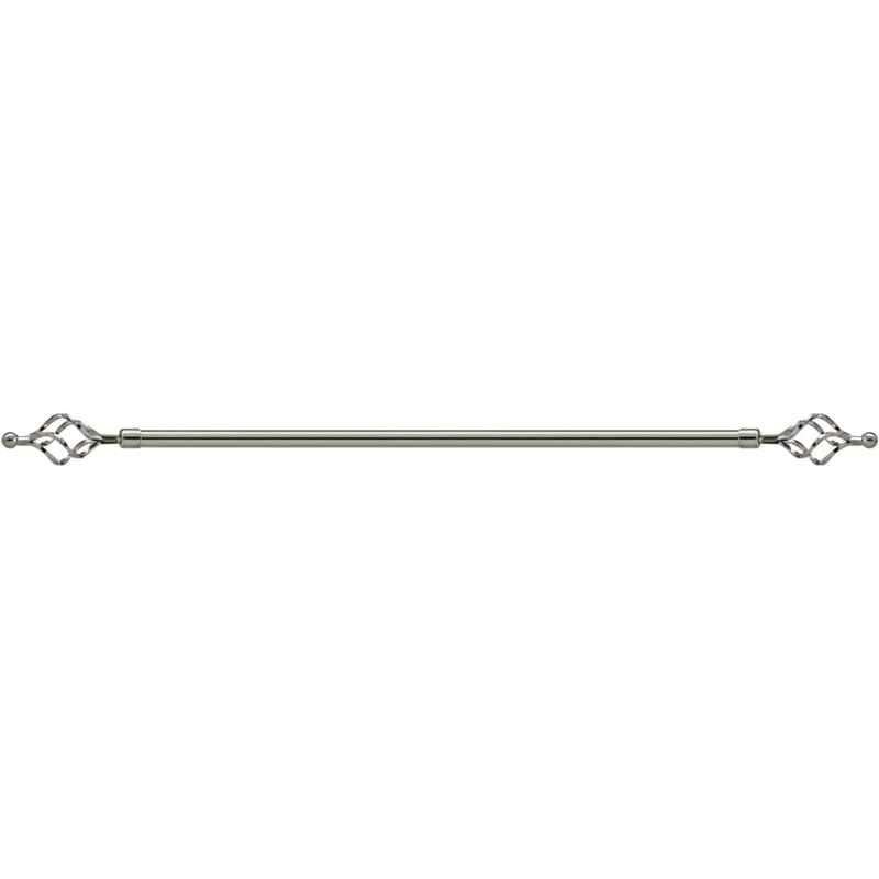 Robustline 150x300cm Stainless Steel Silver Roman Adjustable Single Curtain Rod