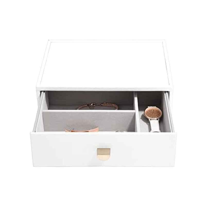3 Compartment Pebble White Classic Deep Drawer