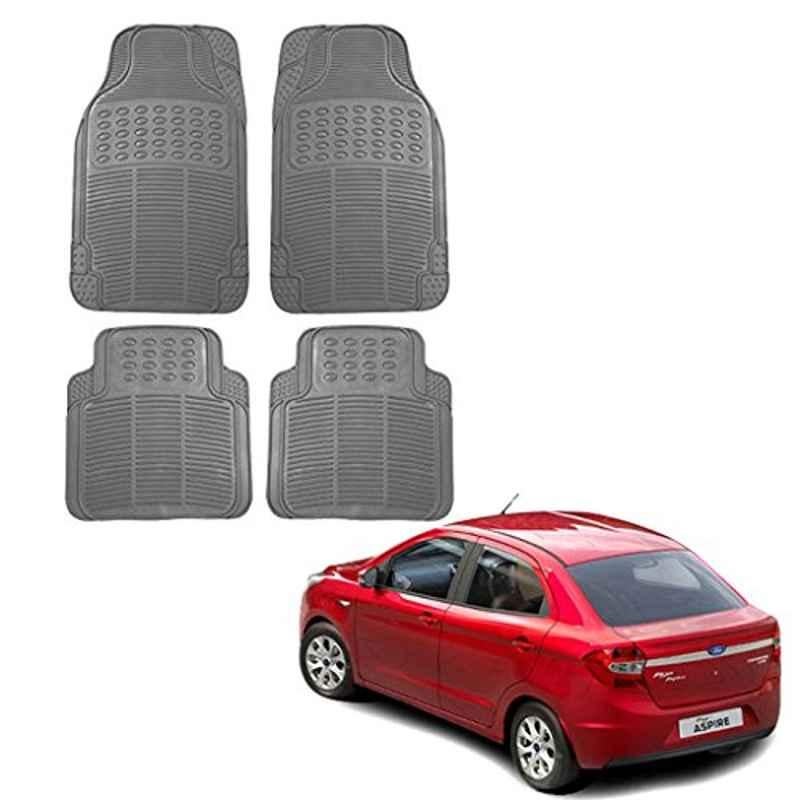 Kozdiko 4 Pcs Grey Rubber Car Mat Set for Ford Figo::Aspire