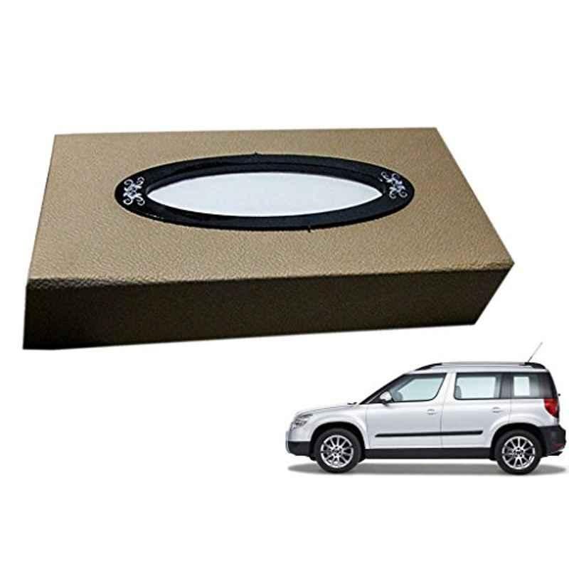 Kozdiko 200 Sheets 100 Pulls Beige Tissue Paper Box for Skoda Yeti, koz_22341