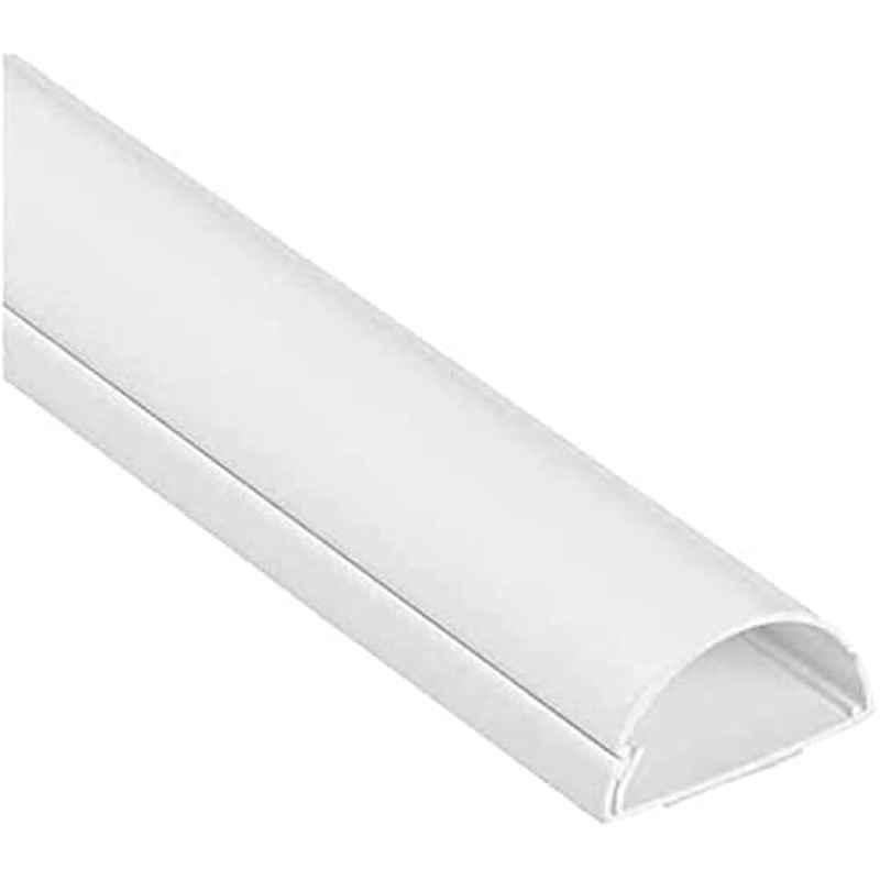 Reliable Electrical 20x70mm 1m PVC White Self-Adhesive Floor Trunking with Sticker