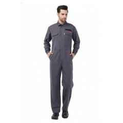 Atacama Workino Poly Cotton Blend Twill Grey Industrial Coverall, AWC002GR, Size: L