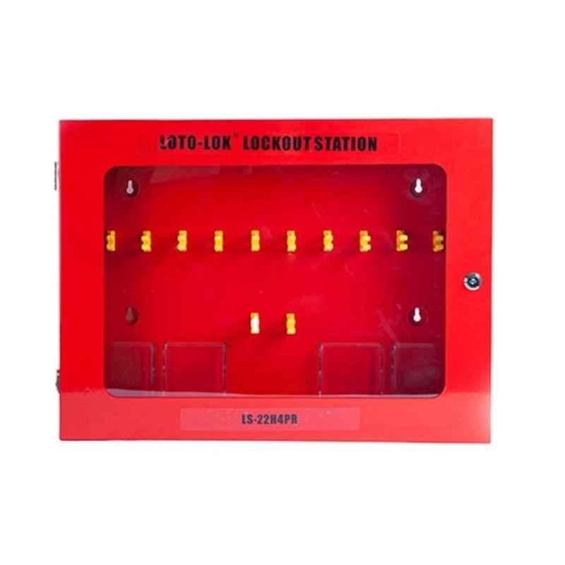 Loto-Lok 20 Locks 580x430mm Steel Red Padlock Cabinet, LS-22H4PR
