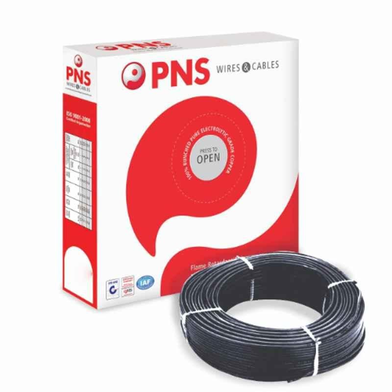 PNS 25 Sqmm FR PVC Black Insulated House Wire Cable, PNS-250-BK, Length: 100 m