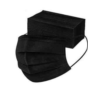 Wellstar Reusable Surgical Face Mask- Black, Melt Blown, Pack of 300 (MSK300)