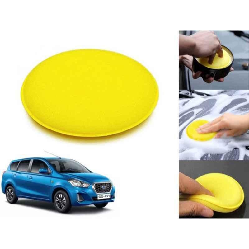 Auto Pearl Polyurethane Beige Washing & Waxing Polish Foam Sponge for Datsun Go Plus