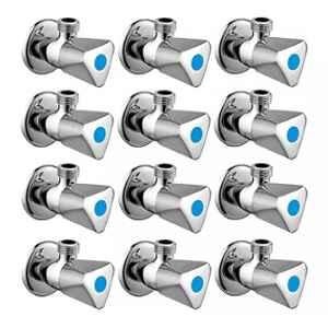 Fastgear Triangle Stainless Steel Silver Chrome Finish Angle Valve, FG064 (Pack of 12)