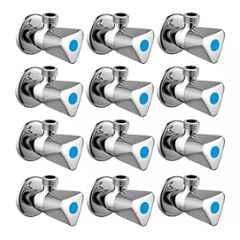 Fastgear Triangle Stainless Steel Silver Chrome Finish Angle Valve, FG064 (Pack of 12)