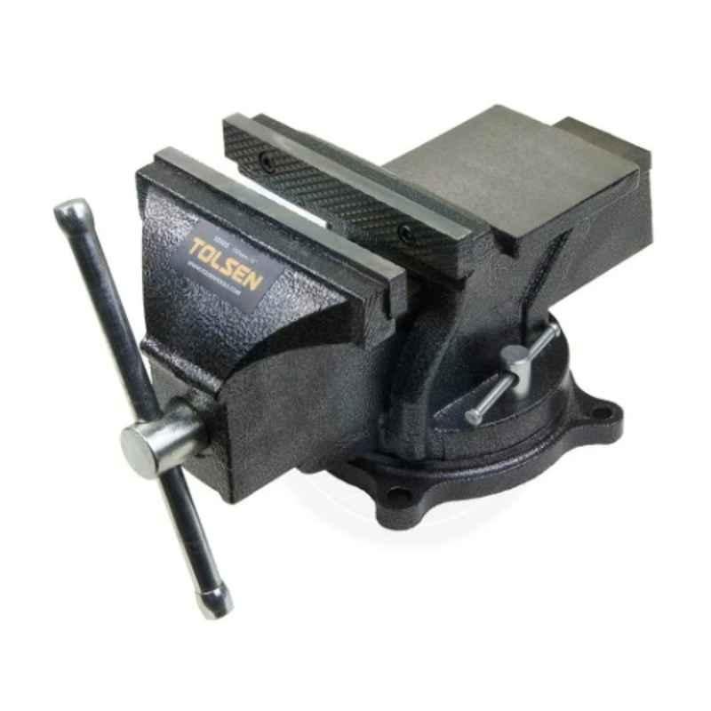 Tolsen 4 inch Ultra Large Swivel Base with Anvil Hardened & Tempered Jaws Bench Vice, 10804