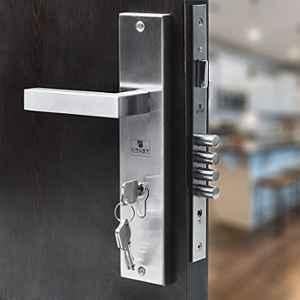 Voltizi Flip 10 Stainless Steel Cylindrical Plate Both Side Key Mortise Door Lock Handle Set with 3 Computer Keys