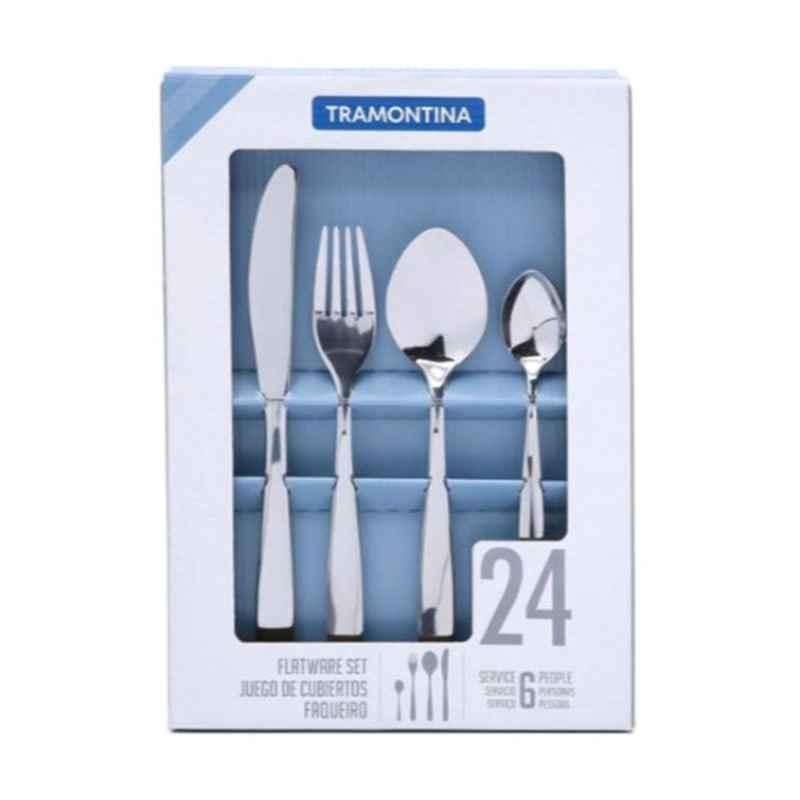 Tramontina 24Pcs Stainless Steel Flatware Set, 7891116090817