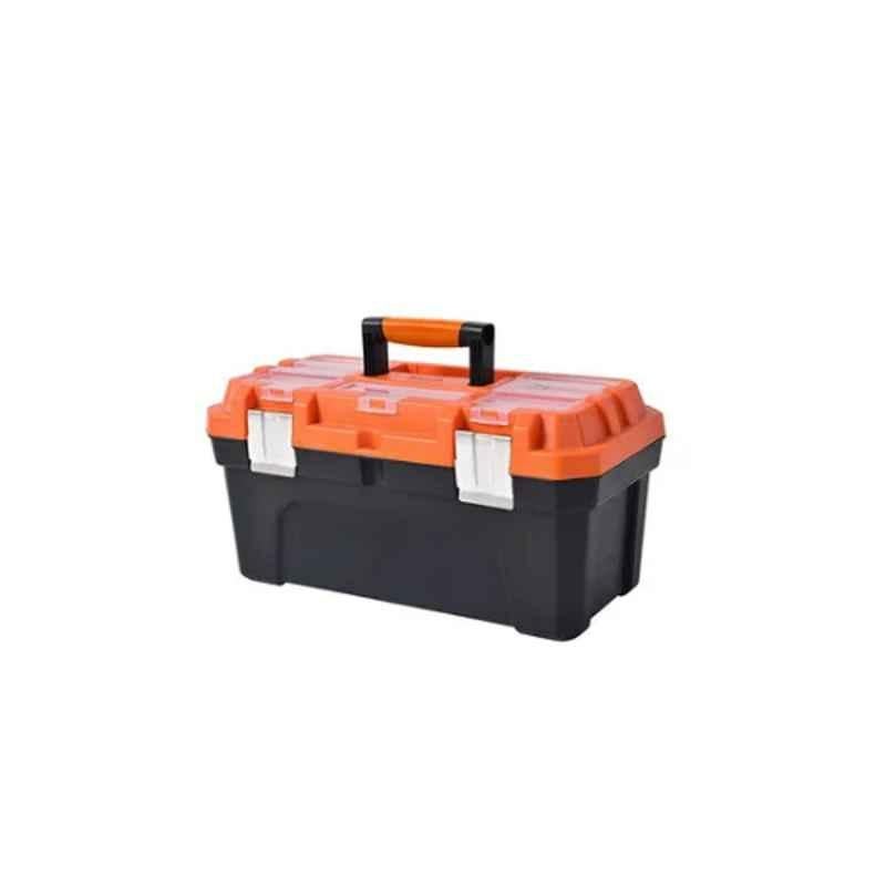 Tactix 50.7x25.9x25.4cm Plastic Black & Orange Tool Box, TTX-320112