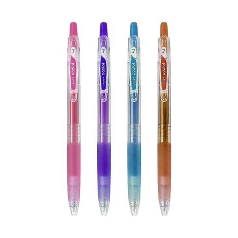 Pilot 4Pcs Poplol Multicolor ink Roller Gel Pen Set