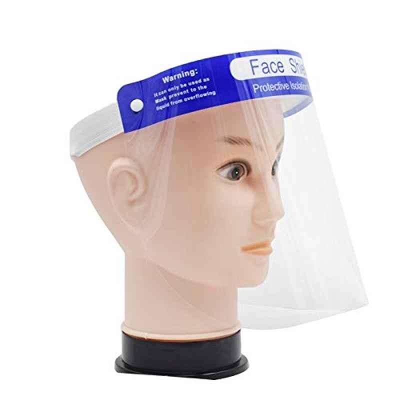 10 Pcs Plastic Transparent Protective Reusable Safety Full Face Shield Set